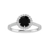 18ct White Gold Black Diamond Ring with 1.50ct of Diamonds Rings Bevilles 