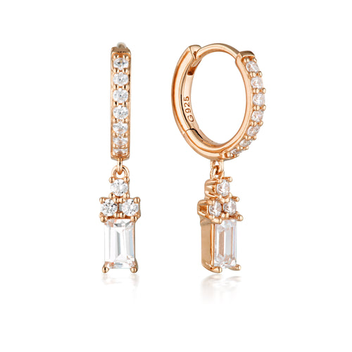 GEORGINI THE LAYERED EDIT KOLM EARRINGS ROSE GOLD Bevilles Jewellers 