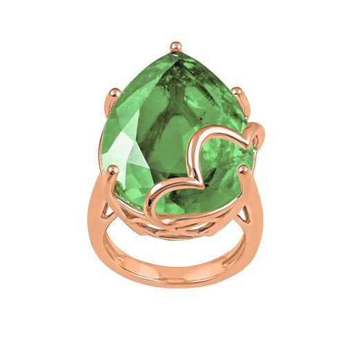 9ct Rose Gold Green Amethyst Ring Rings Bevilles 