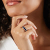 9ct Yellow Gold Diamond Set Sapphire Ring Rings Bevilles 