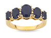 9ct Yellow Gold Diamond Set Sapphire Ring Rings Bevilles 