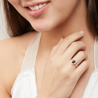 9ct Yellow Gold Diamond Set Sapphire Ring Rings Bevilles 