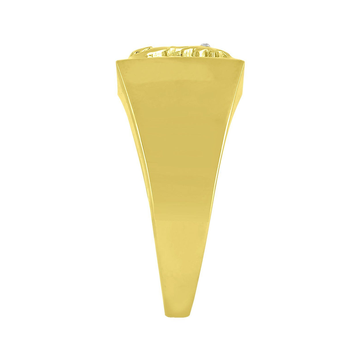 Men's Diamond Set Dragon Onyx Ring in 9ct Yellow Gold Rings Bevilles 