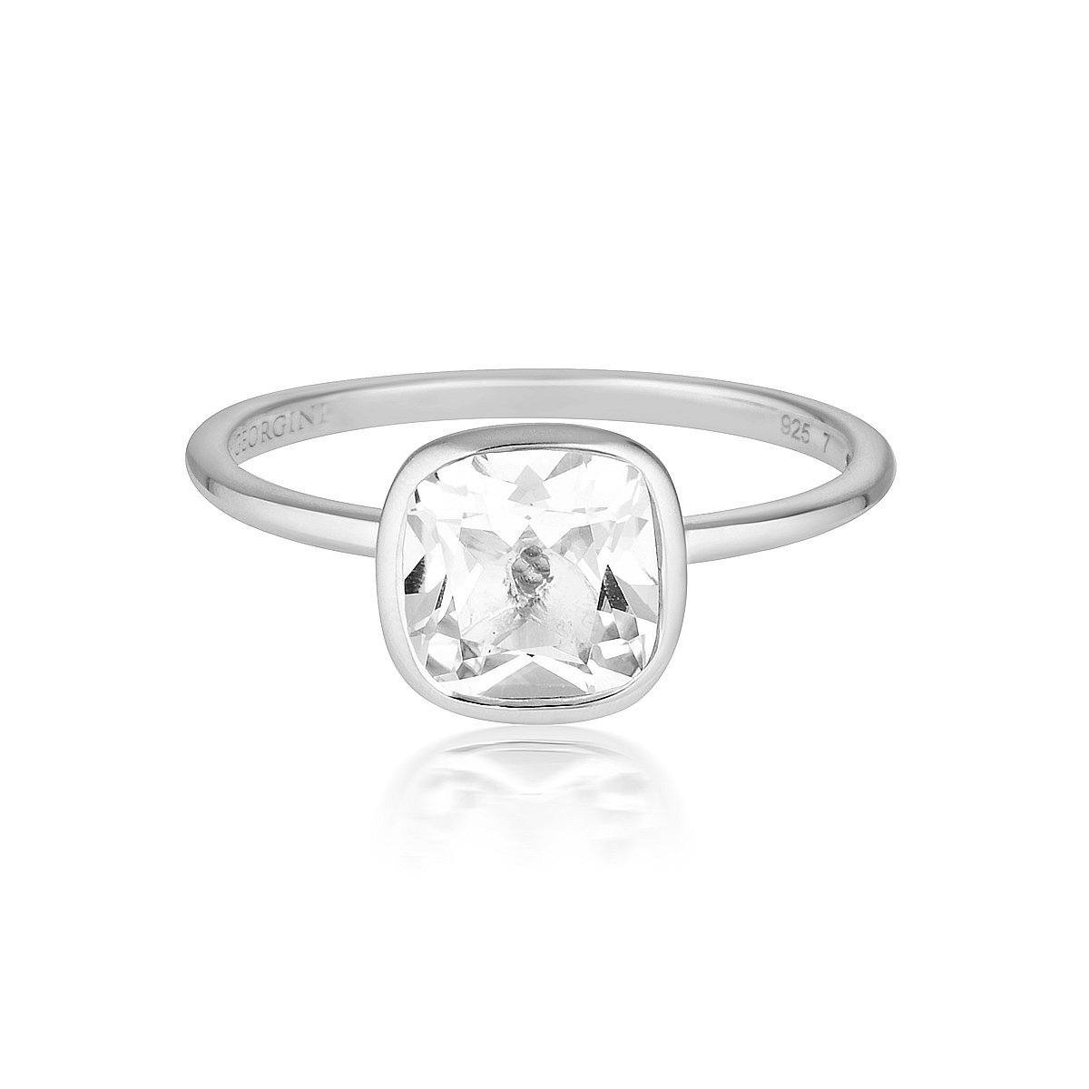 Georgini - Doros Sterling Silver White Topaz Ring Bevilles Jewellers 