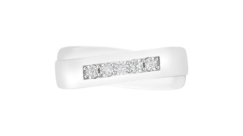 Mirage Miracle Channel Men's Ring with 0.10ct of Diamonds in Sterling Silver Rings Bevilles 