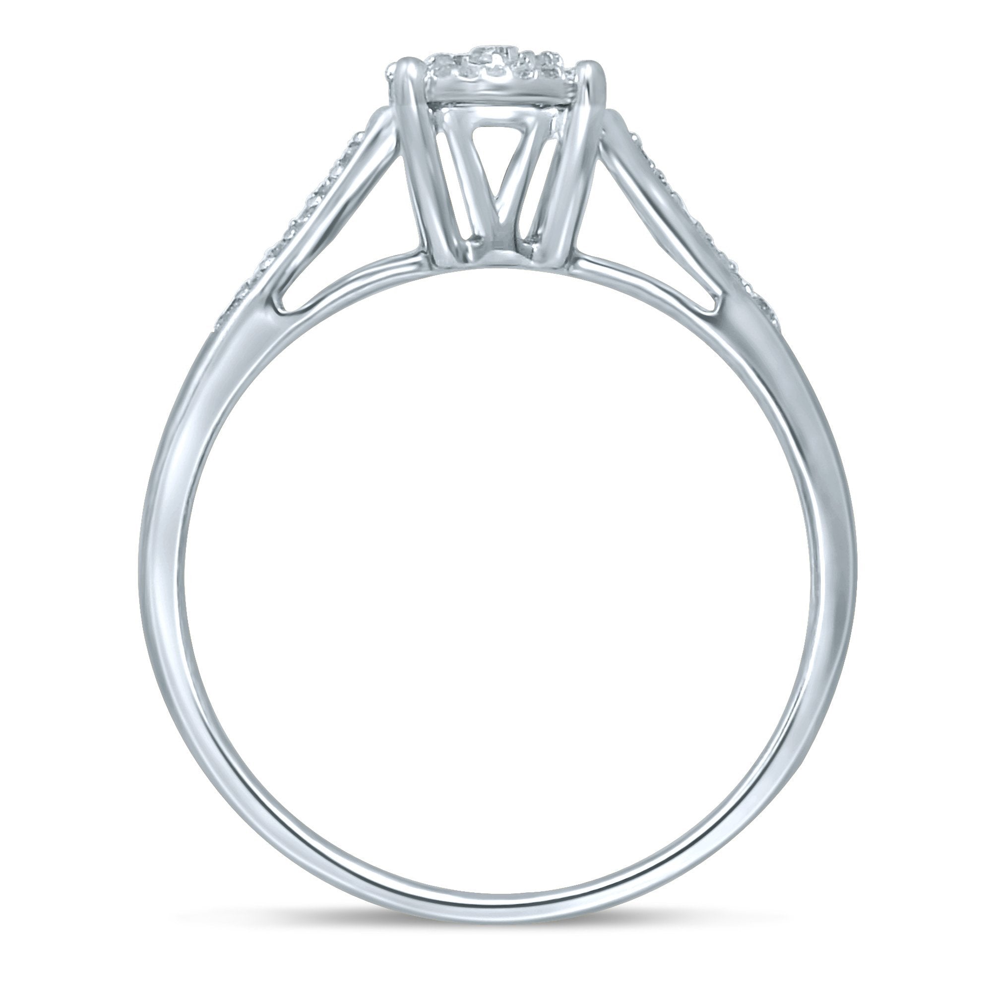 Martina Ring with 0.15ct of Diamonds in 9ct White Gold Rings Bevilles 