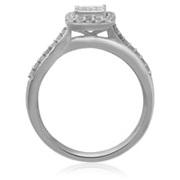 9ct White Gold Ring with 0.55ct of Diamonds Rings Bevilles 