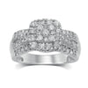 Brilliant Square Fancy Ring with 1.00ct of Diamonds in 9ct White Gold Rings Bevilles 