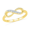 Diamond Infinity Stackable Ring in 9ct Yellow Gold Rings Bevilles 