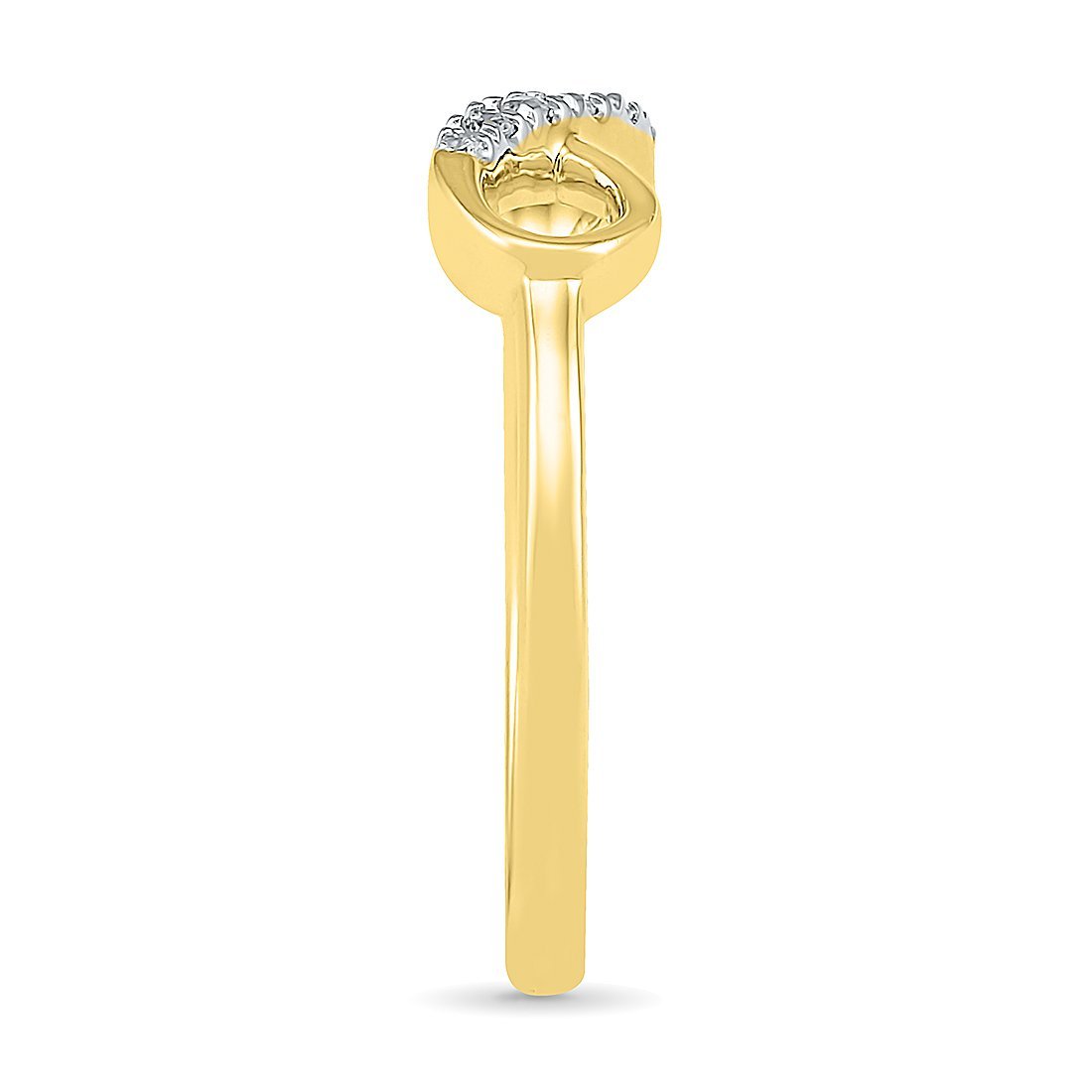 Diamond Infinity Stackable Ring in 9ct Yellow Gold Rings Bevilles 