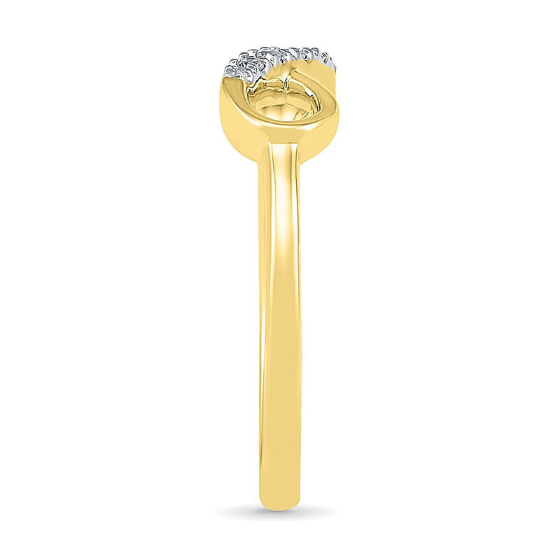 Diamond Infinity Stackable Ring in 9ct Yellow Gold Rings Bevilles 