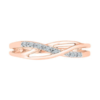 9ct Rose Diamond Stackable Ring Rings Bevilles 