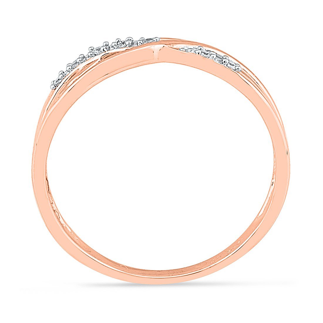 9ct Rose Diamond Stackable Ring Rings Bevilles 