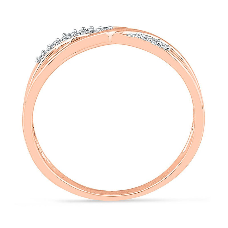 9ct Rose Diamond Stackable Ring Rings Bevilles 