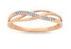 9ct Rose Diamond Stackable Ring Rings Bevilles 