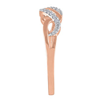 9ct Rose Gold Diamond Set Stackable Ring Rings Bevilles 