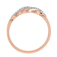 9ct Rose Gold Diamond Set Stackable Ring Rings Bevilles 