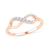 9ct Rose Gold Stackable Infinity Ring Rings Bevilles 