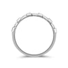 9ct White Gold 0.10ct Diamond Stackable Ring Rings Bevilles 