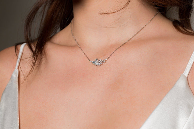 GEORGINI ICONIC BRIDAL HYACINTH NECKLACE SILVER Bevilles Jewellers 