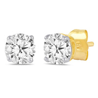 Tia 1/2ct Diamond Stud Earrings in 9ct Yellow Gold Earrings Bevilles 