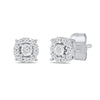 Tia Miracle Halo Diamond Stud Earrings in 9ct White Gold Earrings Bevilles 