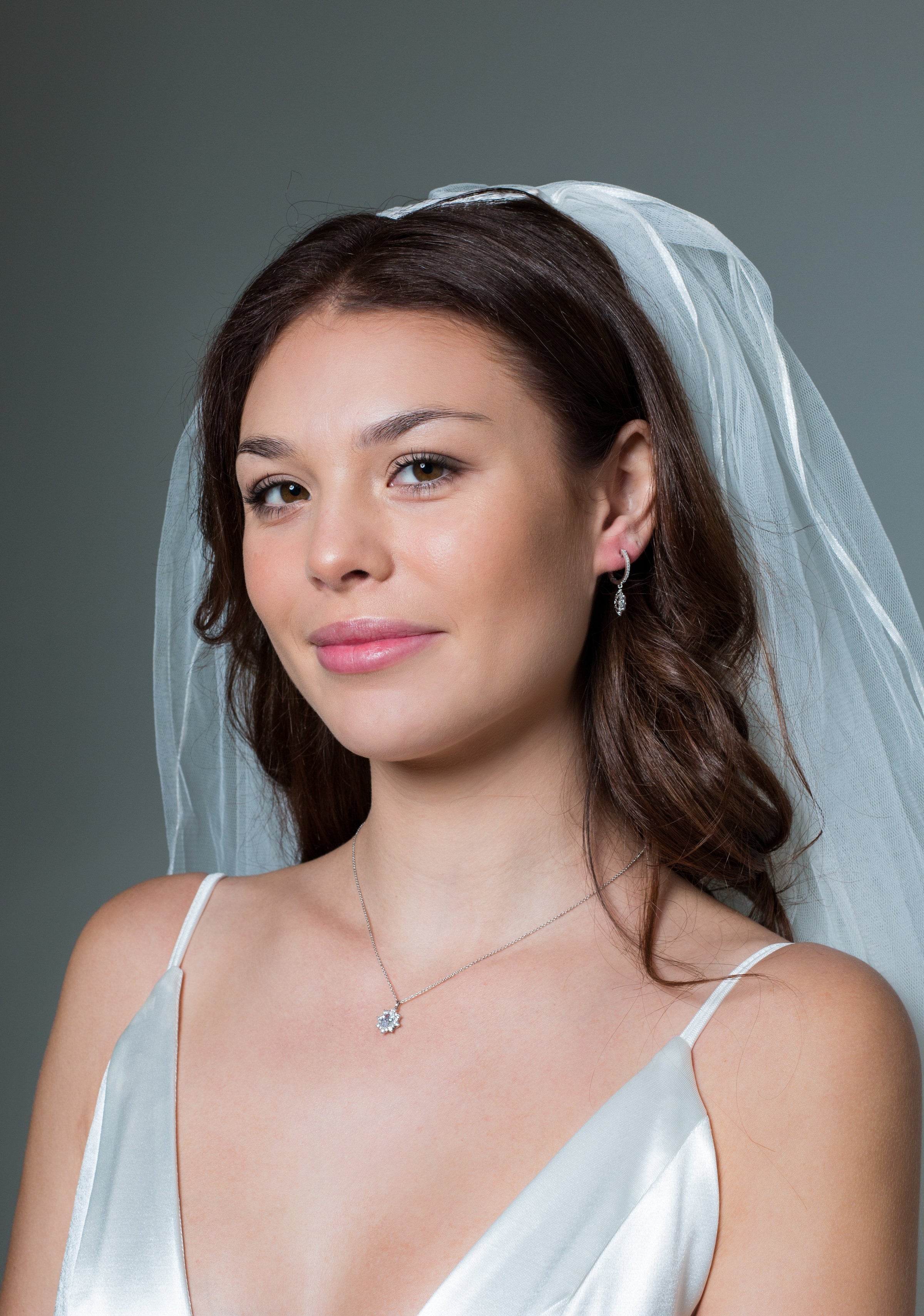 GEORGINI ICONIC BRIDAL ELOISE PENDANT SILVER Bevilles Jewellers 
