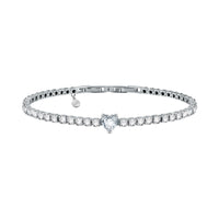 Chiara Ferragni Diamond Heart White Tennis Bracelet Bevilles Jewellers 