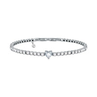 Chiara Ferragni Diamond Heart White Tennis Bracelet Bevilles Jewellers 