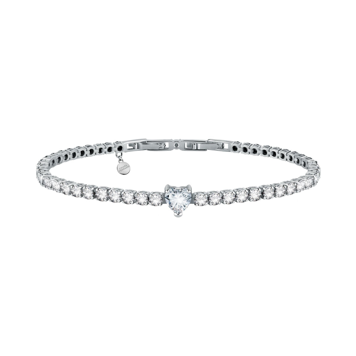 Chiara Ferragni Diamond Heart White Tennis Bracelet Bevilles Jewellers 