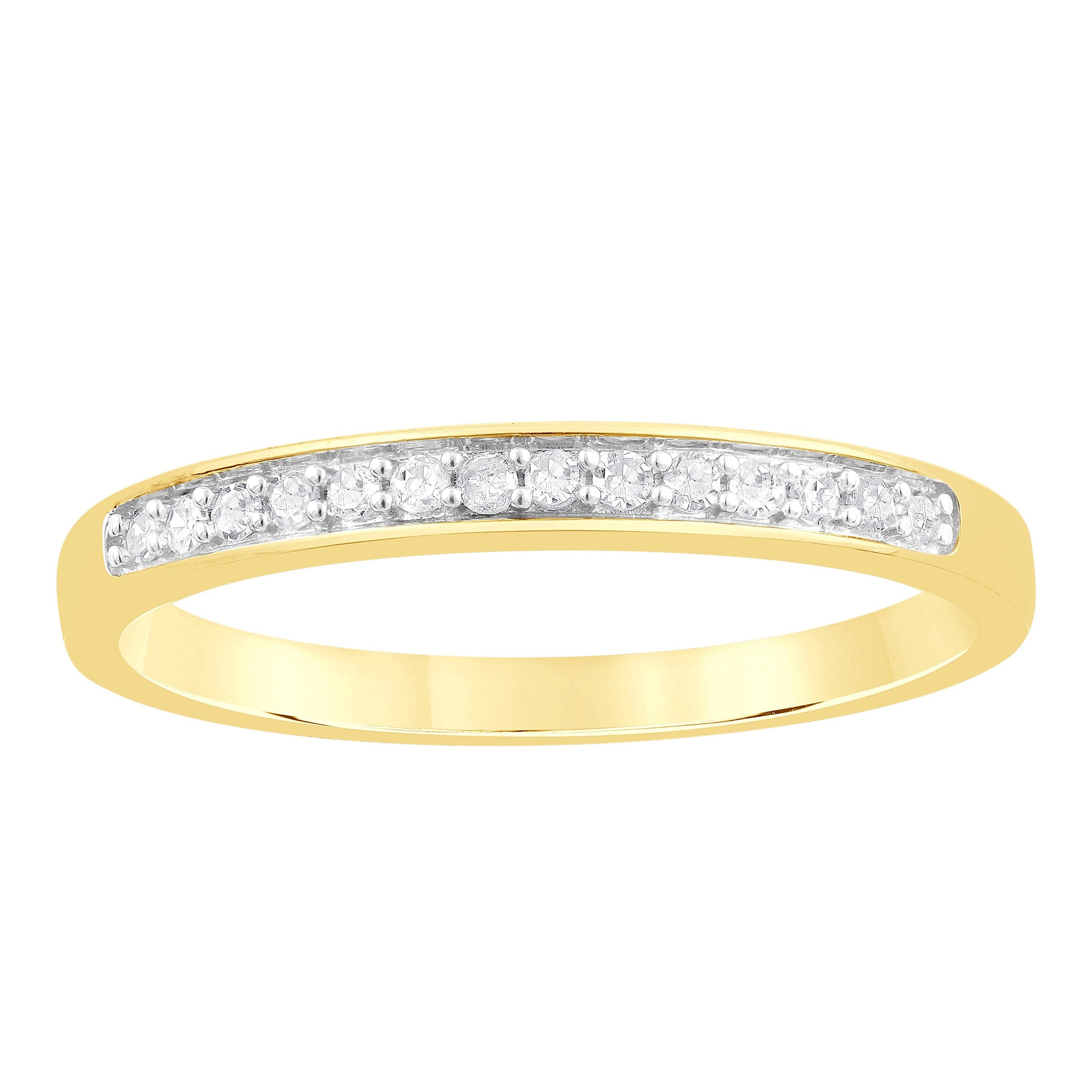 9ct Yellow Gold Diamond Set Eternity Ring Rings Bevilles 