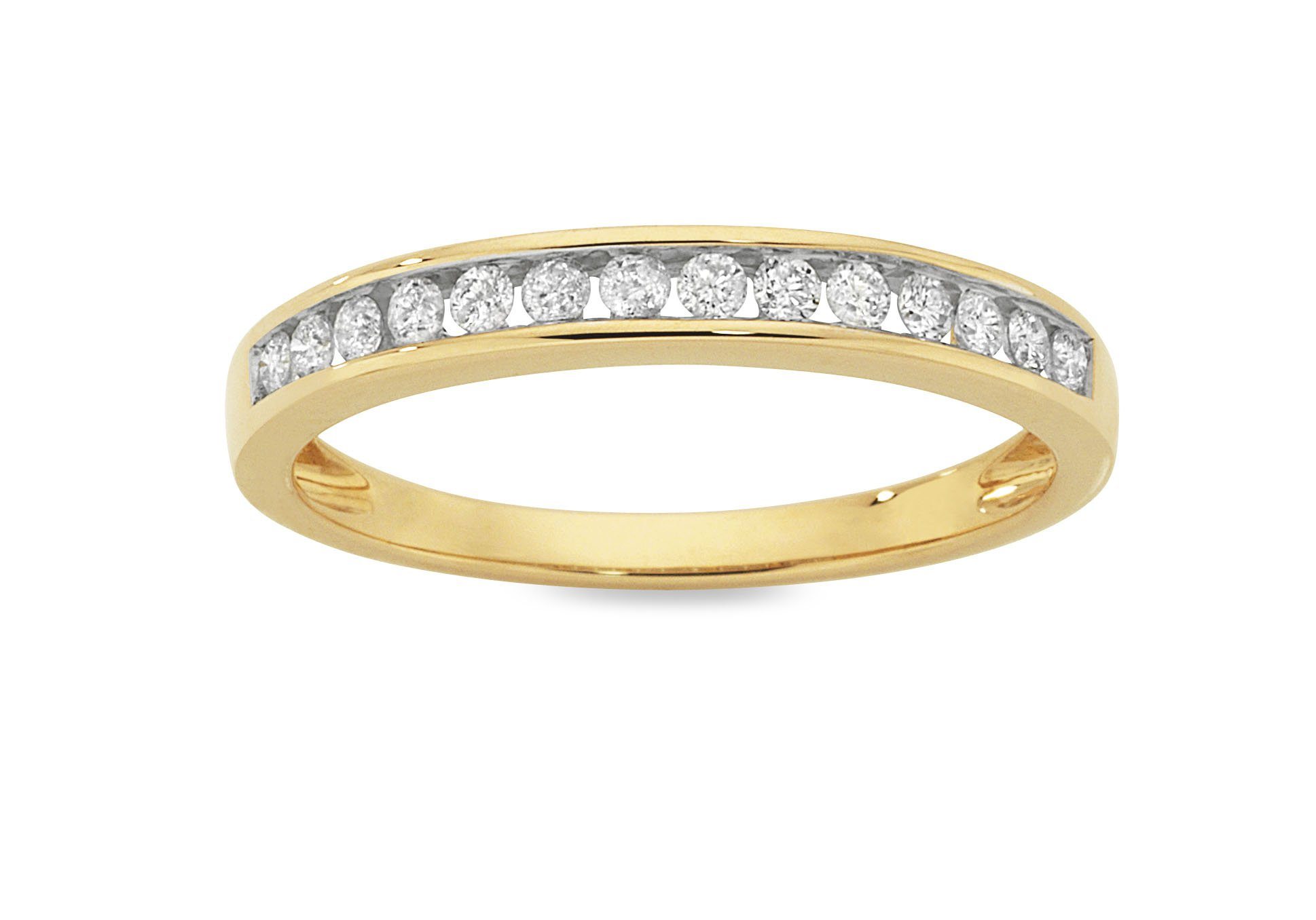 Eternity Ring with 1/4ct of Diamonds in 9ct Yellow Gold Rings Bevilles 