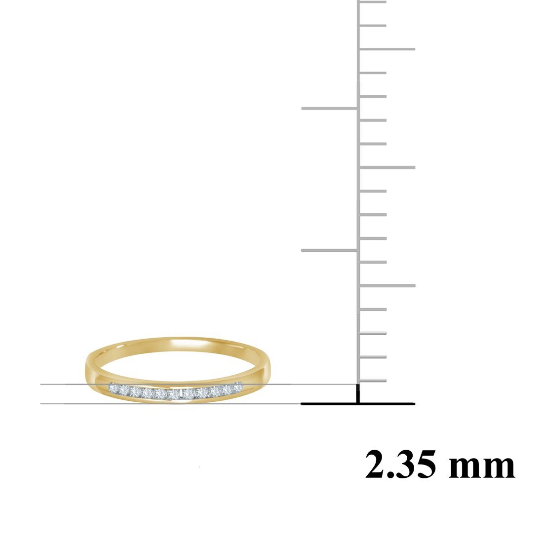 9ct Yellow Gold Diamond Channel Set Ring Rings Bevilles 