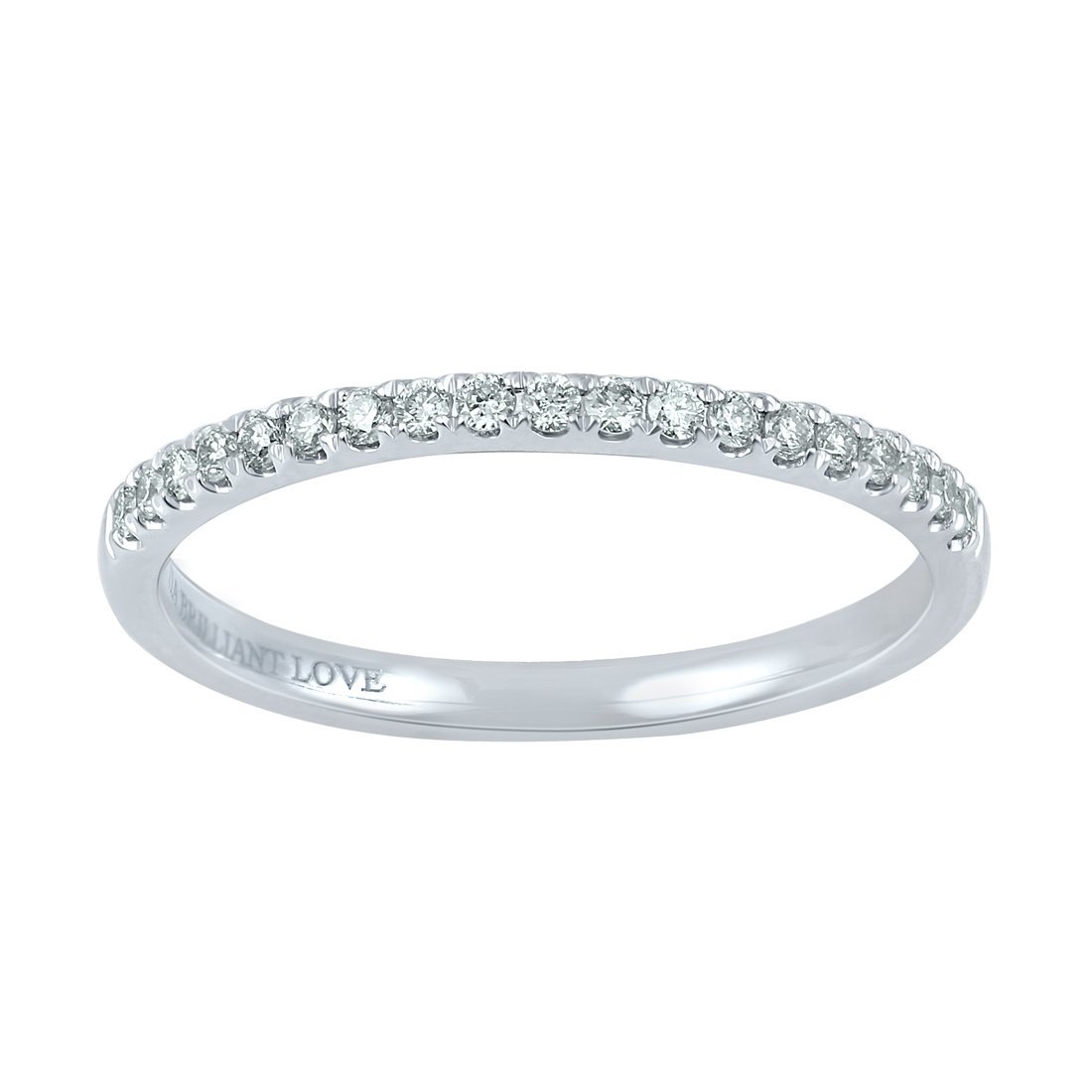Facets of Love 18ct White Gold Tia Brilliant Love 0.15ct Diamond Eternity Ring Rings Bevilles 