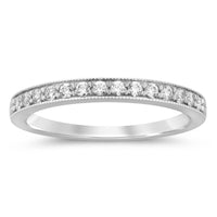 Grain Eternity Ring with 1/4ct of Diamonds in 9ct White Gold Rings Bevilles 