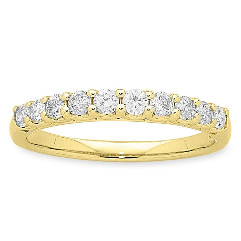 9ct Yellow Gold 0.50ct Diamond Eternity Ring Rings Bevilles 