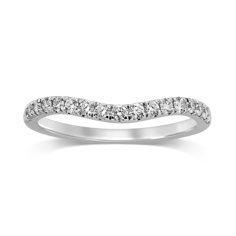 Curved Eternity Ring with 1/3ct of Diamonds in 18ct White Gold Rings Bevilles 