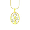 9ct Yellow Gold Diamond Set Tree Of Life Pendant Necklaces Bevilles 