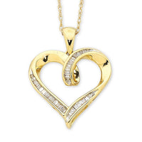 9ct Yellow Gold Diamond Pendant 0.20ct Necklaces Bevilles 