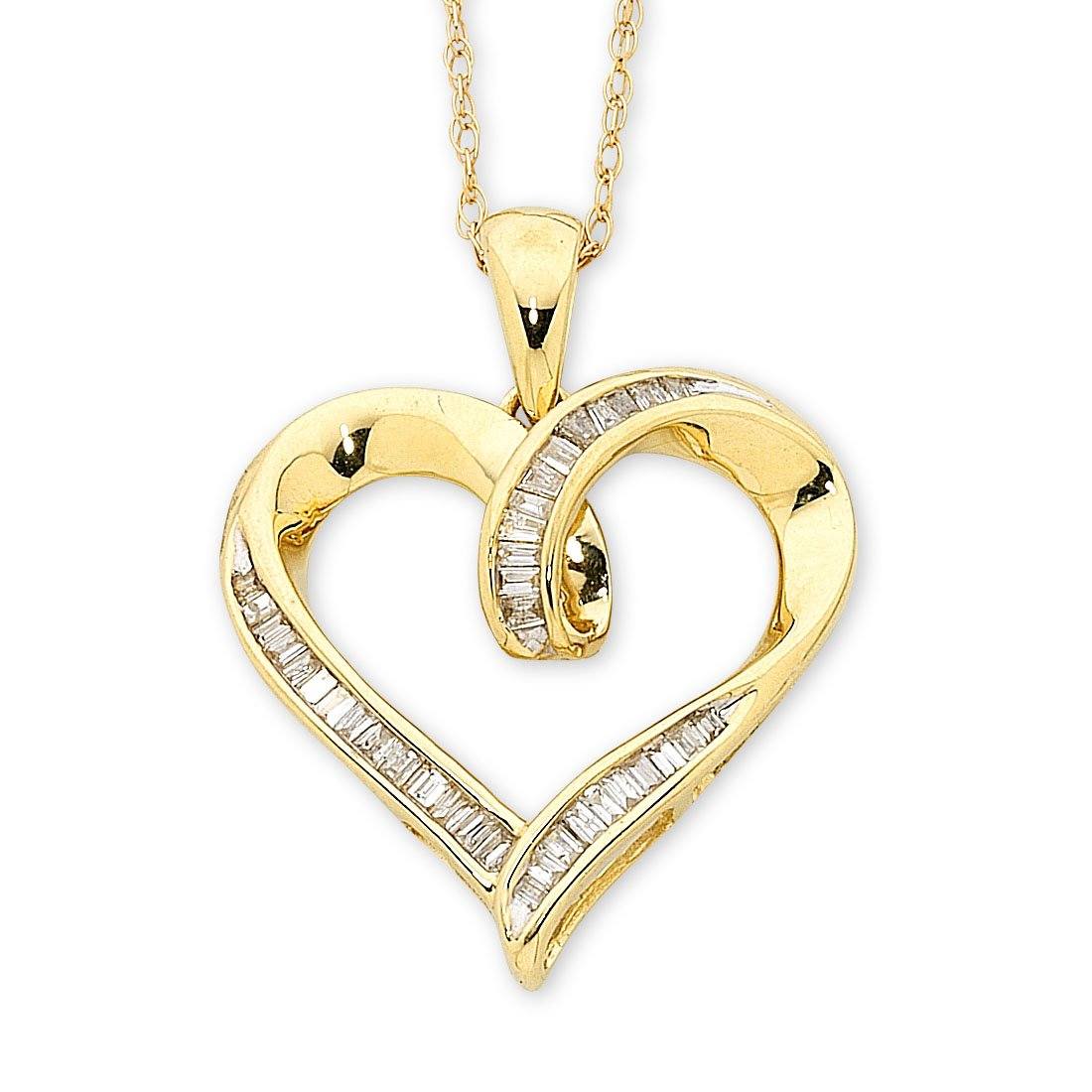 9ct Yellow Gold Diamond Pendant 0.20ct Necklaces Bevilles 