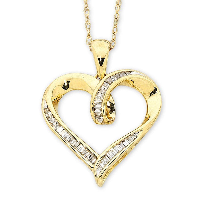 9ct Yellow Gold Diamond Pendant 0.20ct Necklaces Bevilles 