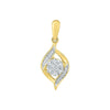 9ct Yellow Gold Diamond Set Flame Necklace Necklaces Bevilles 