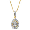 Pear Shaped Necklace with 0.15ct of Diamonds in 9ct Yellow Gold Necklaces Bevilles 