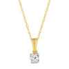 Tia 9ct Yellow Gold 0.10ct Solitaire Diamond Necklace Necklaces Bevilles 