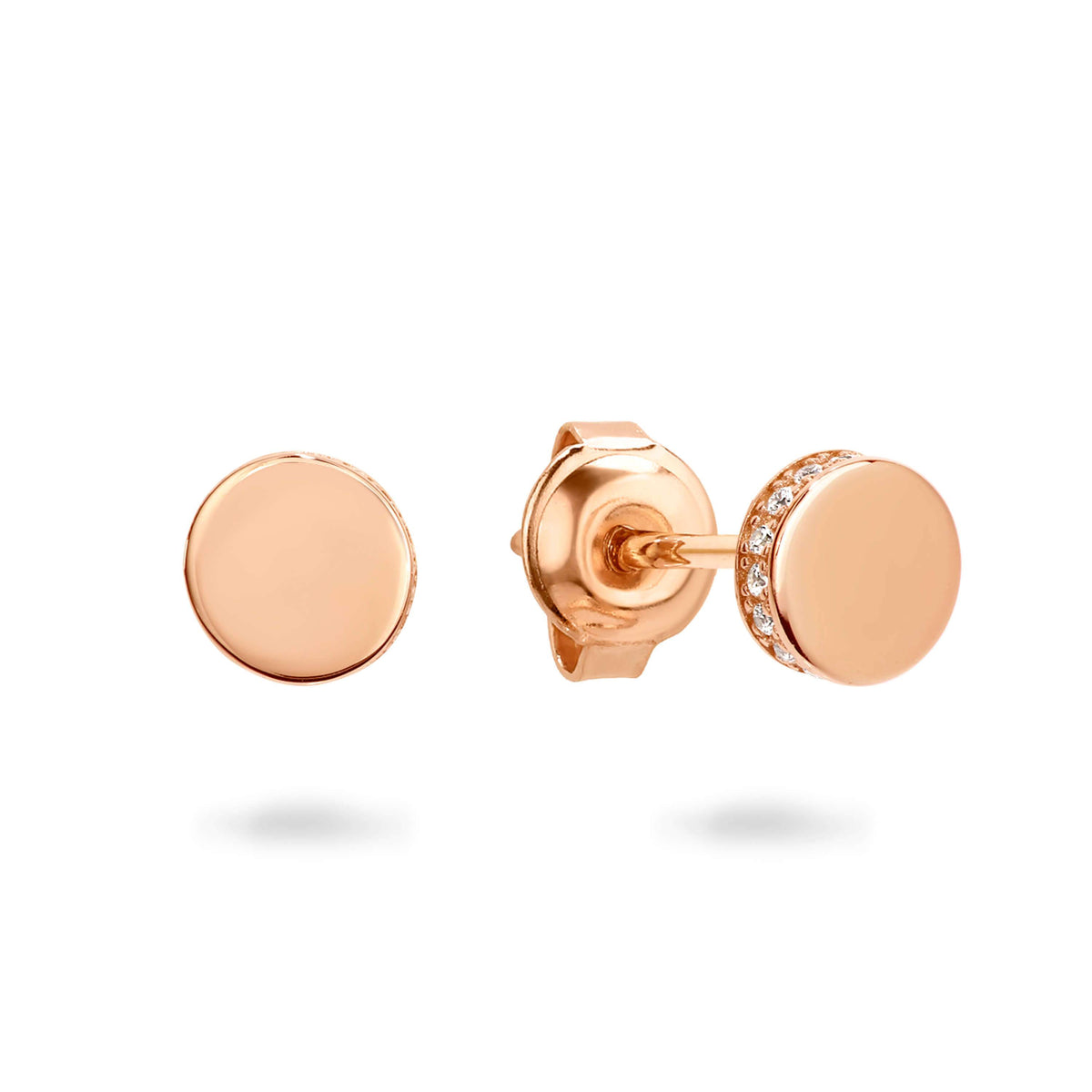 MICRO ROSE GOLD EARRING Bevilles Jewellers 