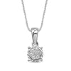 9ct White Gold Diamond Set Miracle Necklace Necklaces Bevilles 