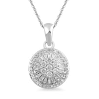 9ct White Gold 0.25ct Brilliant Diamond Necklace Necklaces Bevilles 