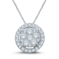 9ct White Gold 1/4ct Diamond Necklace Necklaces Bevilles 