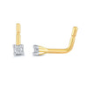 Diamond Set Nose Ring Pin in 9ct Yellow Gold Nose Rings Bevilles 
