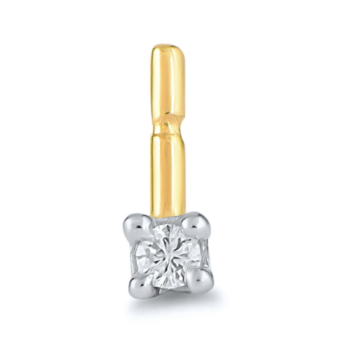 Diamond Set Nose Ring Pin in 9ct Yellow Gold Nose Rings Bevilles 